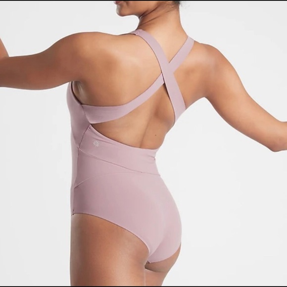 Athleta Pirouette Leotard Flora Mauve NWT XL - Picture 6 of 9